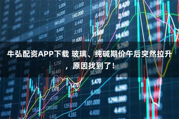 牛弘配资APP下载 玻璃、纯碱期价午后突然拉升，原因找到了！