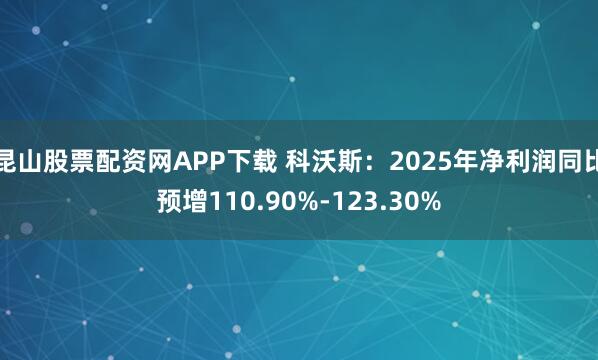 昆山股票配资网APP下载 科沃斯：2025年净利润同比预增110.90%-123.30%
