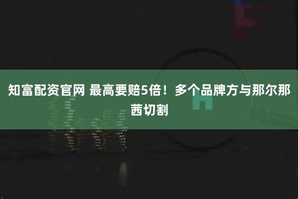 知富配资官网 最高要赔5倍！多个品牌方与那尔那茜切割