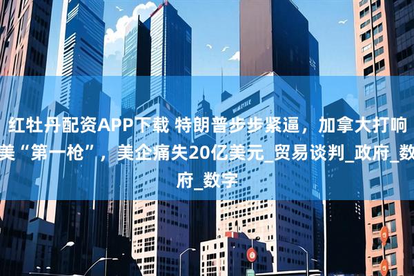 红牡丹配资APP下载 特朗普步步紧逼，加拿大打响反美“第一枪”，美企痛失20亿美元_贸易谈判_政府_数字