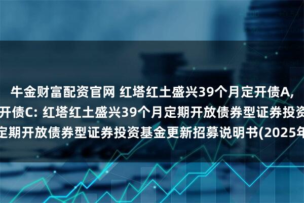 牛金财富配资官网 红塔红土盛兴39个月定开债A,红塔红土盛兴39个月定开债C: 红塔红土盛兴39个月定期开放债券型证券投资基金更新招募说明书(2025年1号)